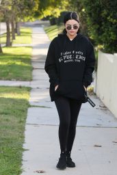 Selena Gomez in Taylor Swift Hoodie and Black Leggings 12/26/2018