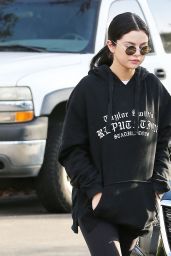 Selena Gomez in Taylor Swift Hoodie and Black Leggings 12/26/2018 ...