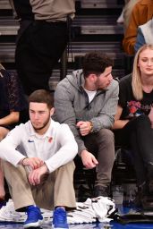 Sophie Turner, Joe Jonas and Nick Jonas - Phoenix Suns vs New York Knicks in NYC 12/17/2018
