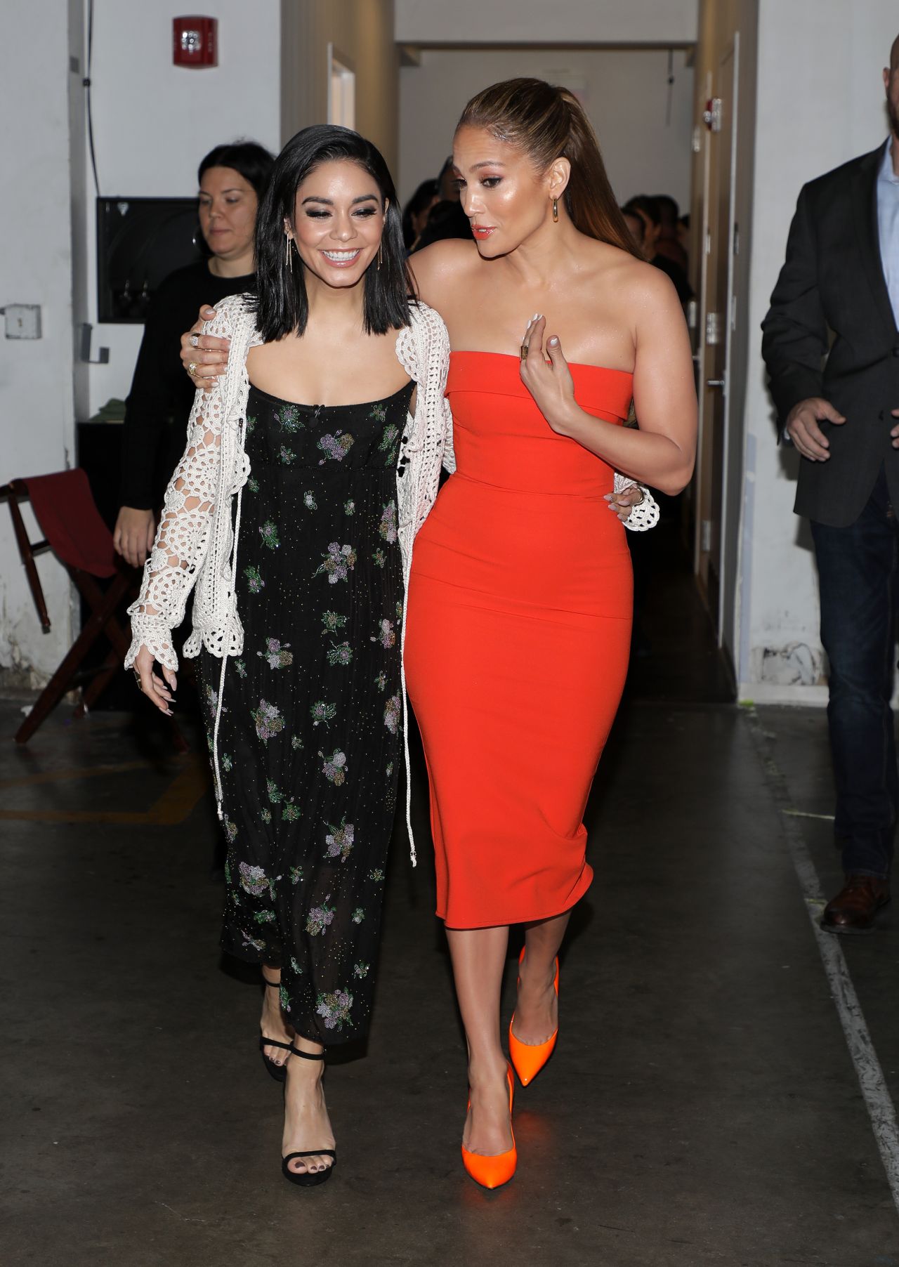 Vanessa Hudgens and Jennifer Lopez - Arriving at Univision's Despierta