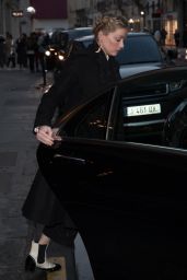 Amber Heard is Stylish - Heads to the Hotel George V in Paris 01/21/2019
