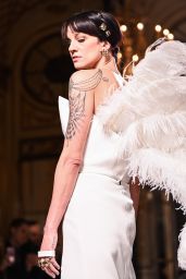 Asia Argento - Walks Grimaldi Fashion Show in Paris 01/21/2019