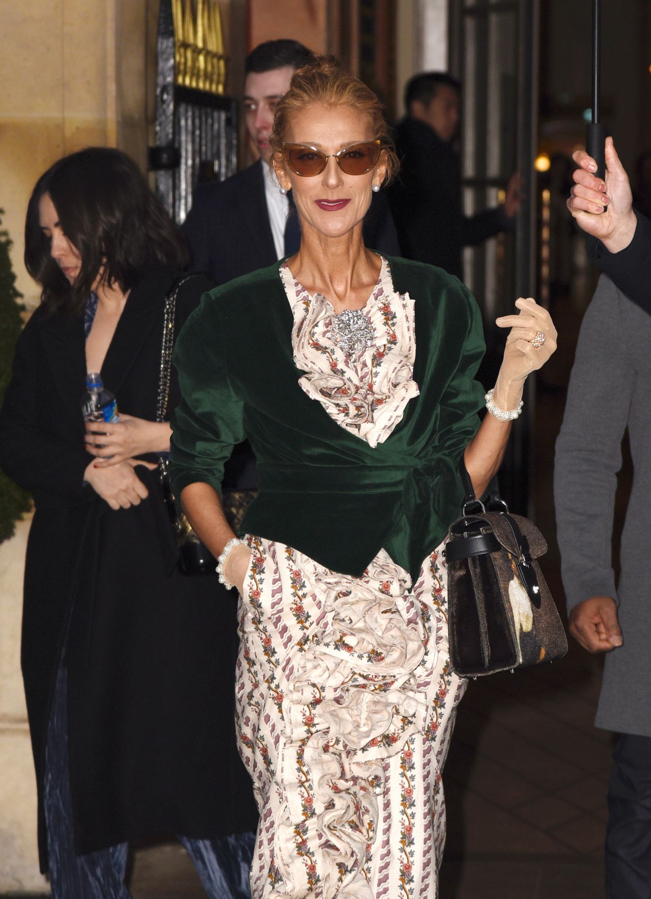 Celine Dion Leaves Crillon Hotel in Paris 01/25/2019 • CelebMafia
