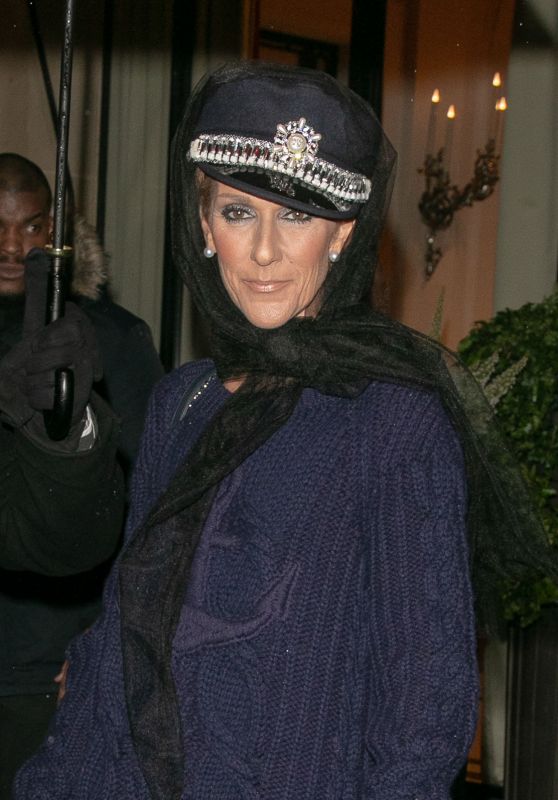 Celine Dion - Leaves the Plaza Athénée Hotel in Paris 01/29/2019