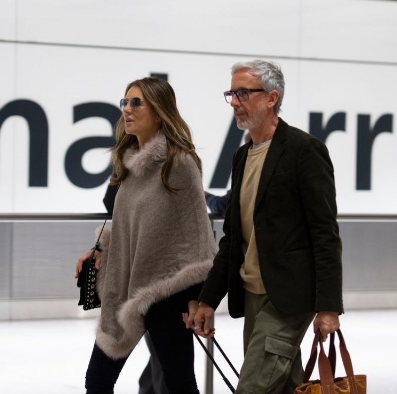 Elizabeth Hurley at Heathrow Airport in London 01/05/2019 • CelebMafia