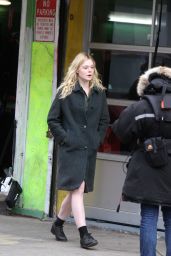 Elle Fanning - "Molly" Set in NYC 01/17/2019