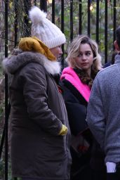 Emilia Clarke - "Last Christmas" Filming in London 01/08/2019