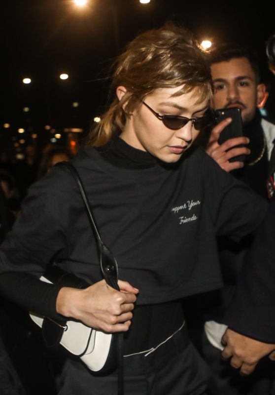 Gigi Hadid - Outside of the Prada Fashion Show in Milan 01/13/2019