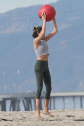 Hailey Clauson - Workout on the Beach in LA, January 2019