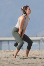 Hailey Clauson - Workout on the Beach in LA, January 2019