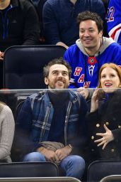 Jessica Chastain - Philadelphia Flyers vs NY Rangers in NYC 01/29/2019