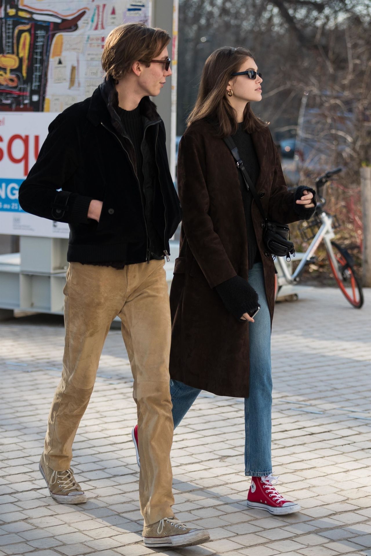 Kaia Gerber Visits the Louis Vuitton Foundation January 21, 2019