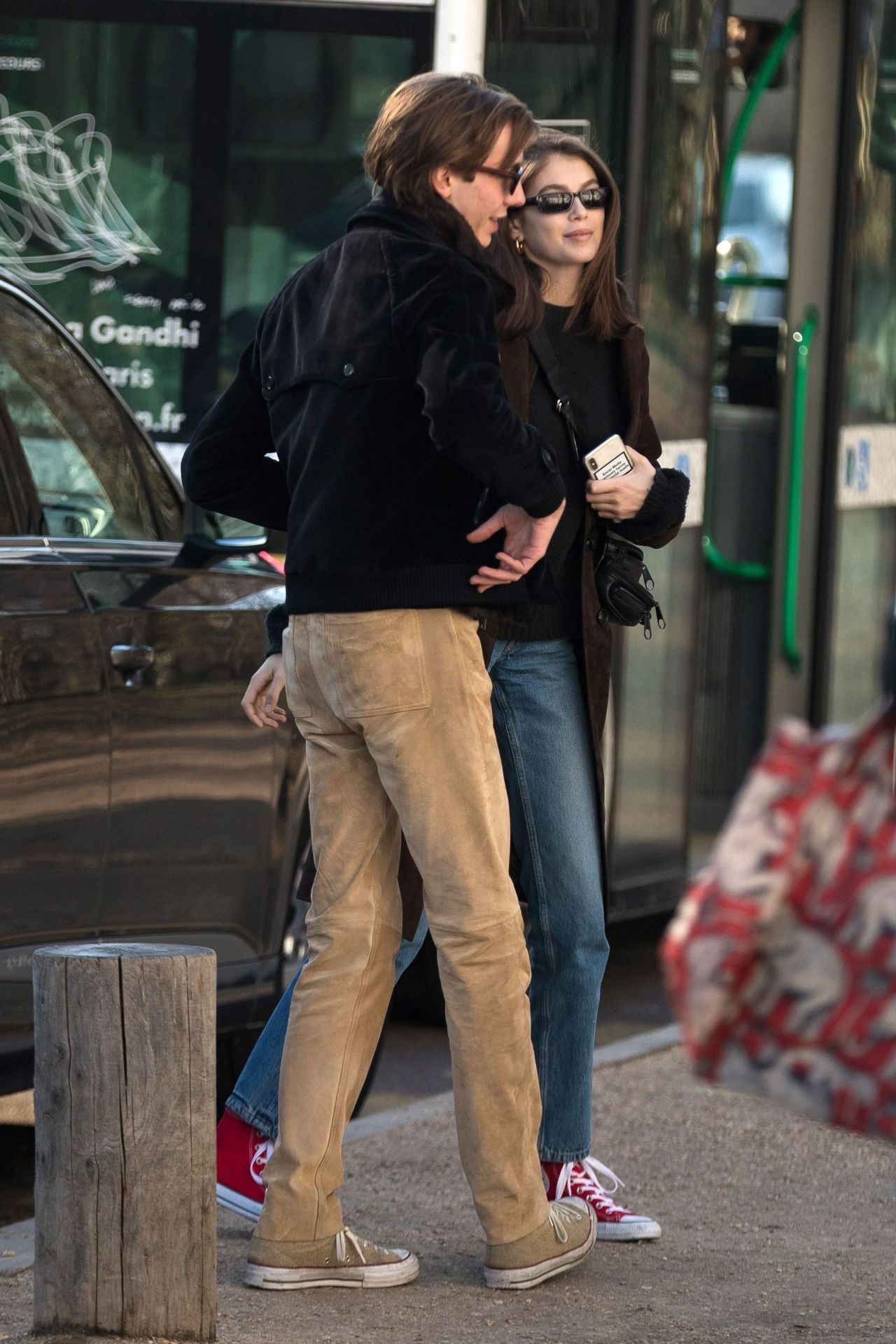 Kaia Gerber Visits the Louis Vuitton Foundation January 21, 2019