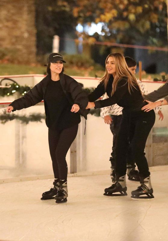 Kourtney Kardashian and Larsa Pippen Ice Skating in Los Angeles 01/13/2019