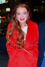 Lindsay Lohan - Arriving at the Magic Hour Rooftop Party in NYC 01/07/2019