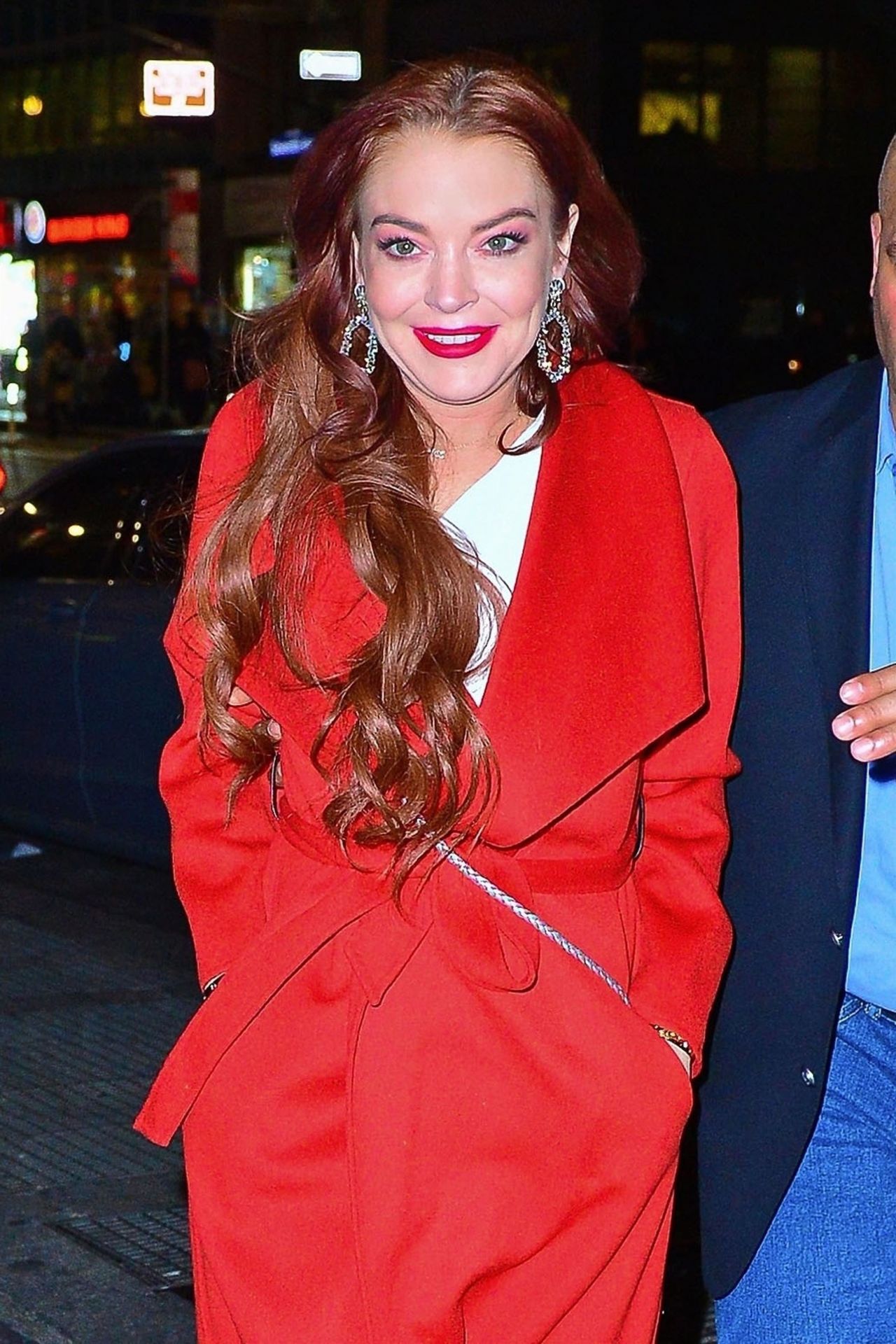 Lindsay Lohan Arriving at the Magic Hour Rooftop Party in NYC 01/07