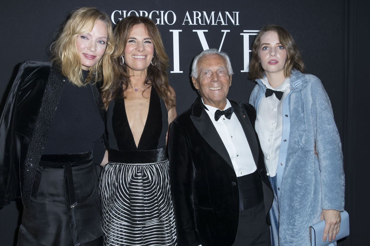 Maya Hawke and Uma Thurman – Giorgio Armani Fashion Show in Paris 01/22 ...
