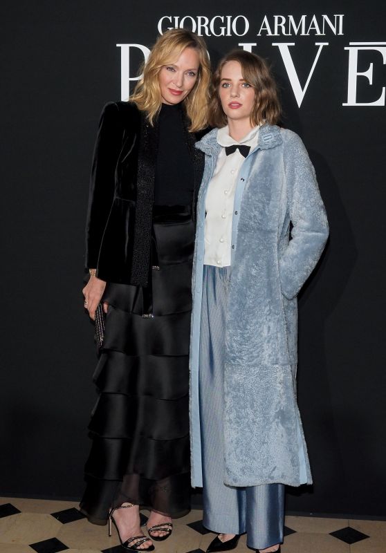Maya Hawke and Uma Thurman – Giorgio Armani Fashion Show in Paris 01/22/2019