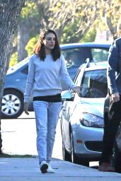 Mila Kunis and Ashton Kutcher - Out for a Walk in LA 01/10/2019
