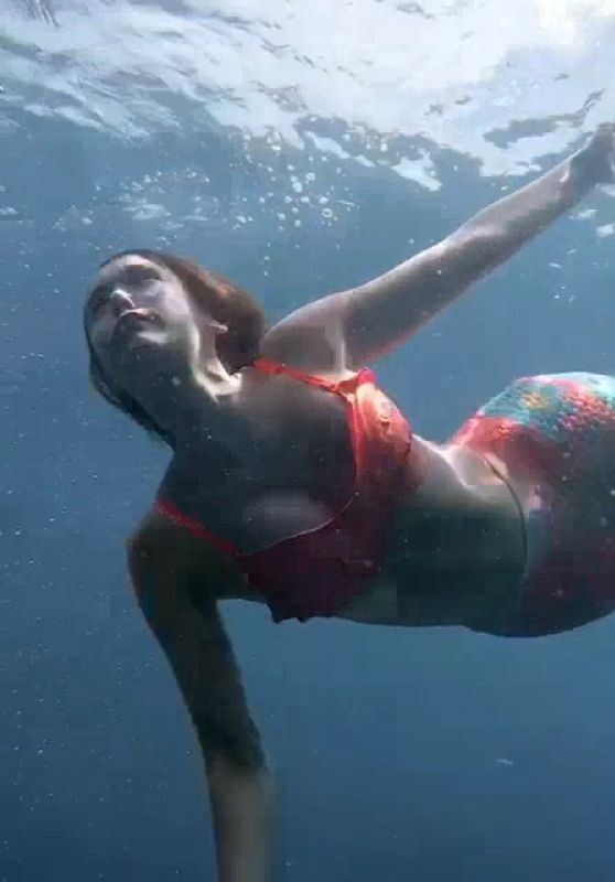 Nina Dobrev - Bikini Mermaid 01/25/2019