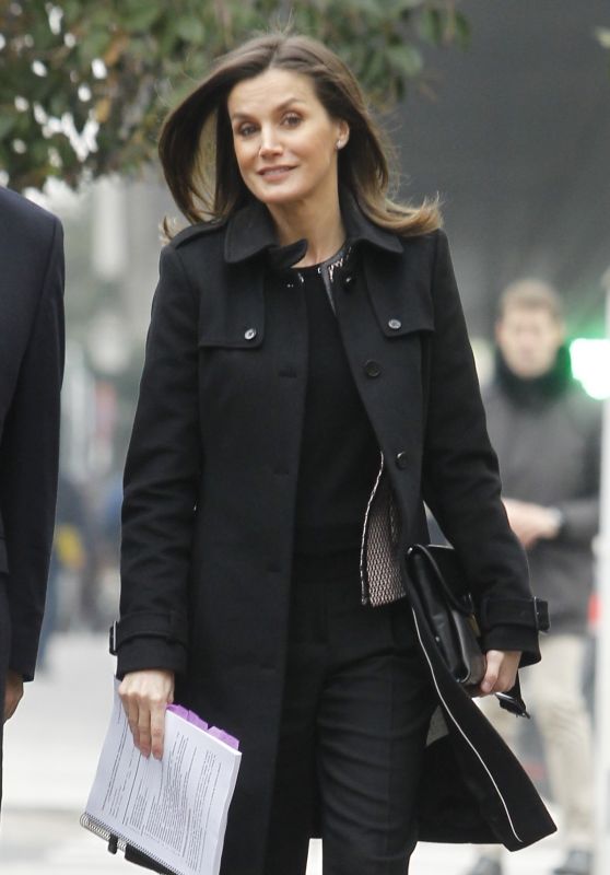 Queen Letizia of Spain Chic Street Style - Madrid 01/17/2019