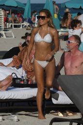 Sylvie Meis in Bikini on the Beach in Miami 01/01/2019