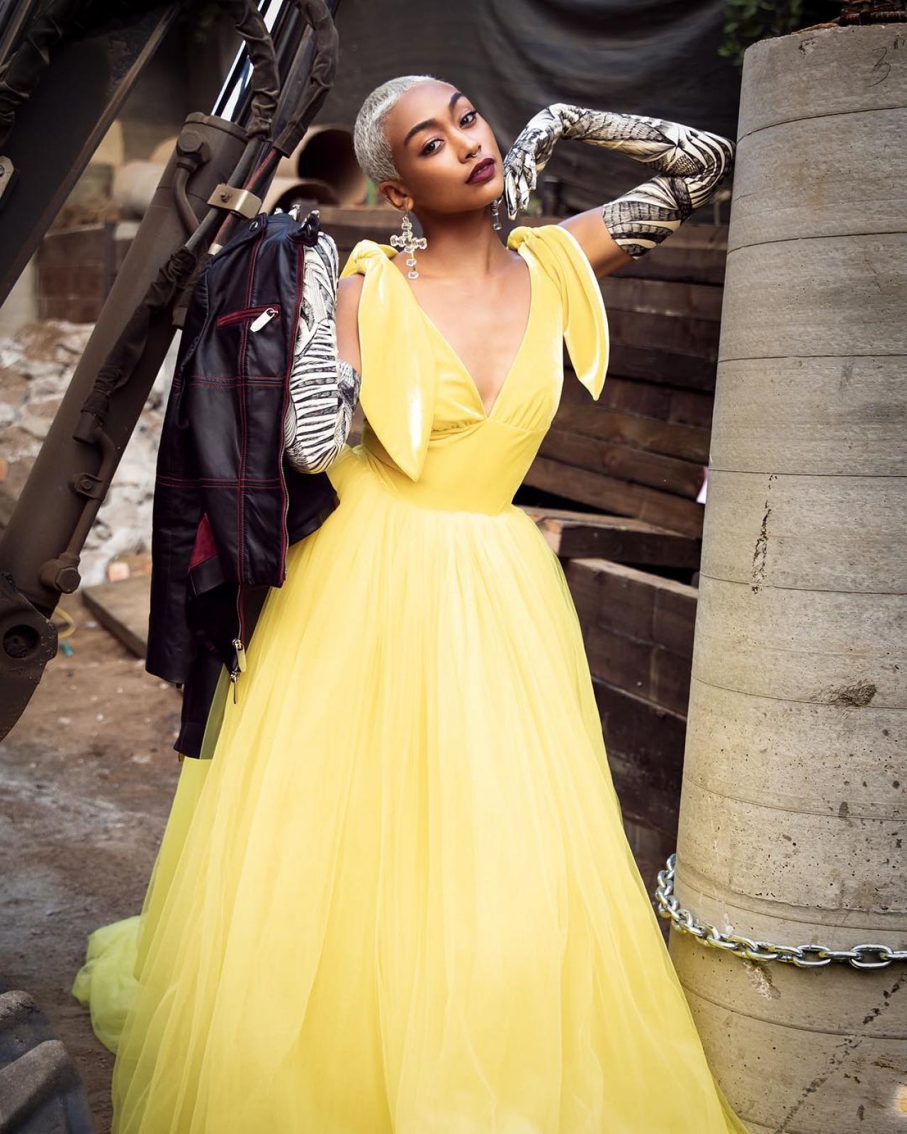 TATI GABRIELLE STUNS IN CUSTOM-MADE SUSTAINABLE HELLESSY GOWN AT