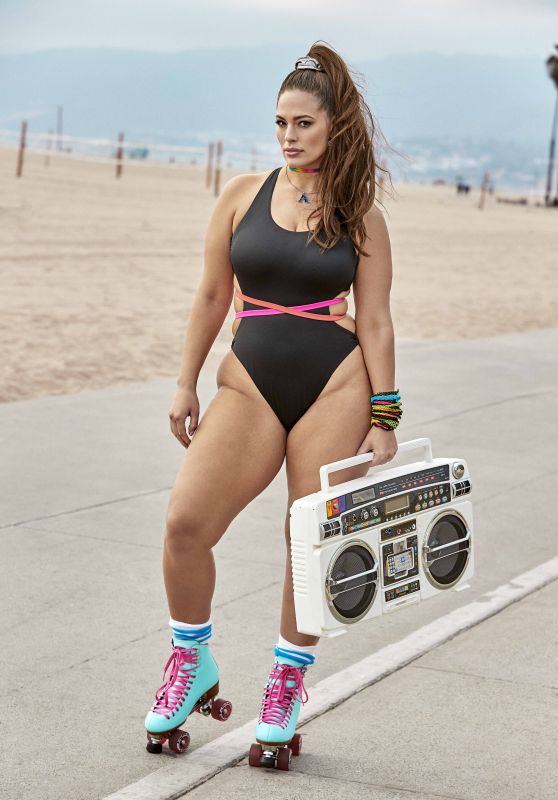 Ashley Graham in a Retro Swimsuits 02/05/2019