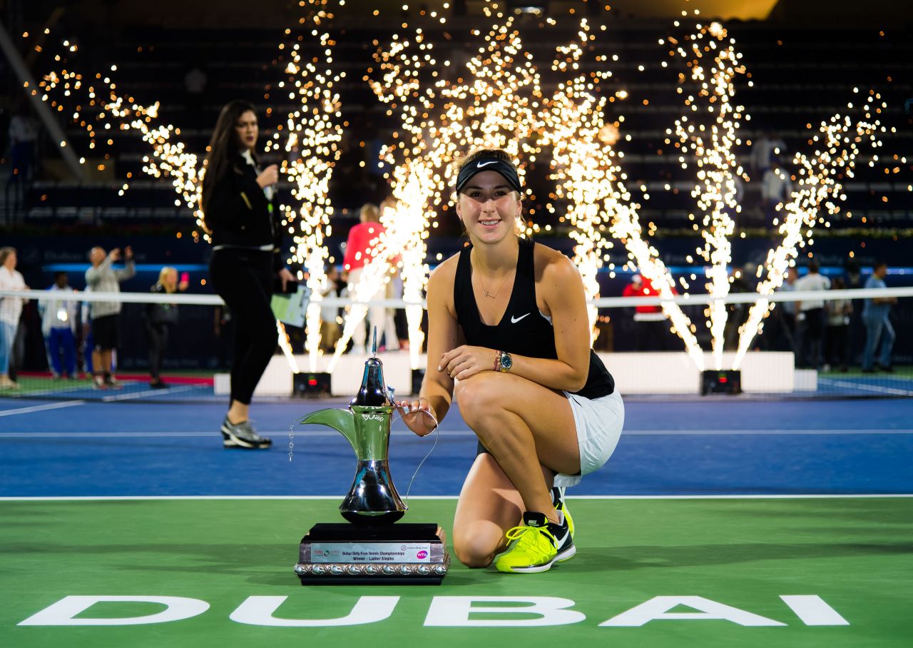 Belinda Bencic Takes the Trophy - 2019 Dubai Duty Free Tennis • CelebMafia