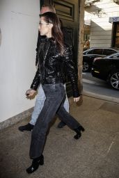 Bella Hadid - Arrives at Versace Headquaters in Milan 02/21/2019