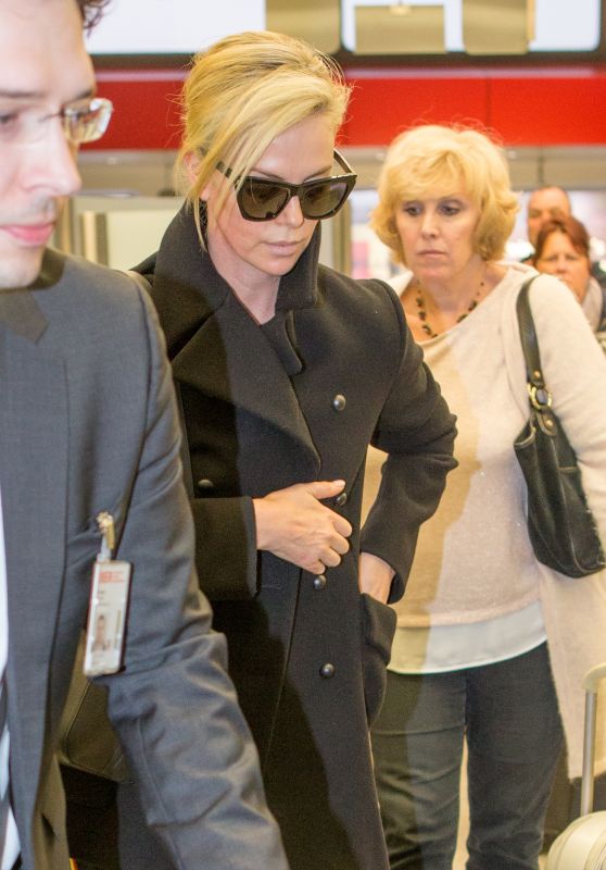 Charlize Theron - Arrives at Berlin Tegel Airport 02/09/2019