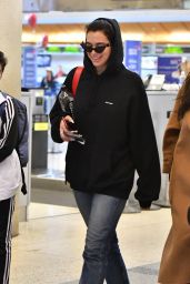 Dua Lipa Travel Style - LAX Airport in Los Angeles 02/14/2019
