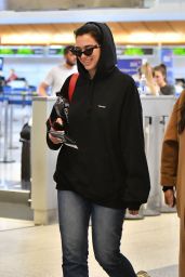 Dua Lipa Travel Style - LAX Airport in Los Angeles 02/14/2019