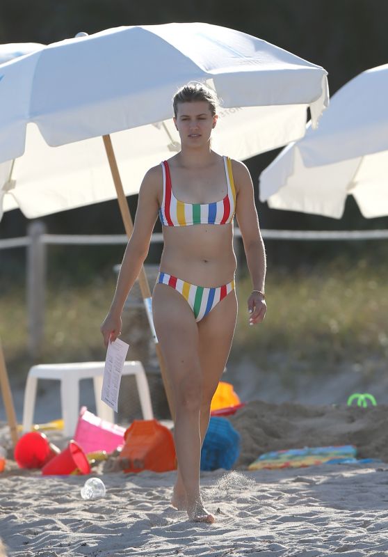 Eugenie Bouchard in Bikini on the Beach in Miami 02/03/2019