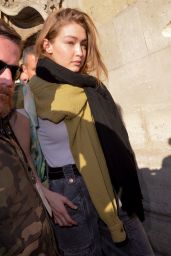 Gigi Hadid - Coming Out of the 2019 Lanvin Show in Paris 02/27/2019