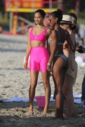 Jasmine Tookes, Shanina Shaik and Lais Ribeiro - Bikini Beach Party in Miami 02/01/2019