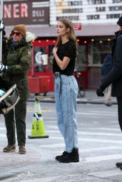 Josephine Skriver - Maybelline Commercial Set in New York City 02/01/2019