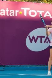Karolina Pliskova - Practices at the 2019 Qatar Total Open in Doha 02/12/2019
