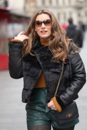 Kelly Brook in Leather Hot-Pants and a Fur Jacket 01/31/2019