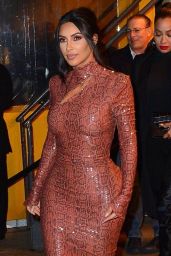 Kim Kardashian and Kourtney Kardashian Night Out Style - Cipriani in NYC 02/07/2019