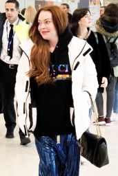 Lindsey Lohan - Airport in Athens, Greece 02/23/2019