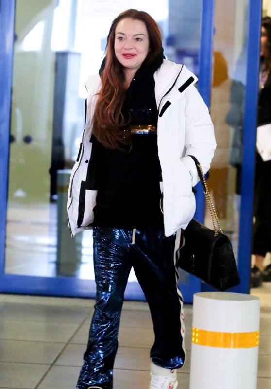 Lindsey Lohan - Airport in Athens, Greece 02/23/2019