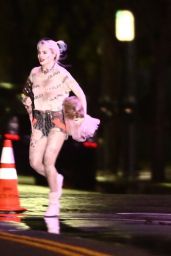 Margot Robbie - Filming "Birds of Prey" Action Scene in LA 02/22/2019