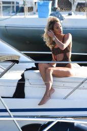 Megan McKenna in Swimsuit Sunbathing on a Boat in Tenerife 02/18/2019