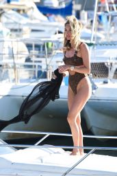 Megan McKenna in Swimsuit Sunbathing on a Boat in Tenerife 02/18/2019