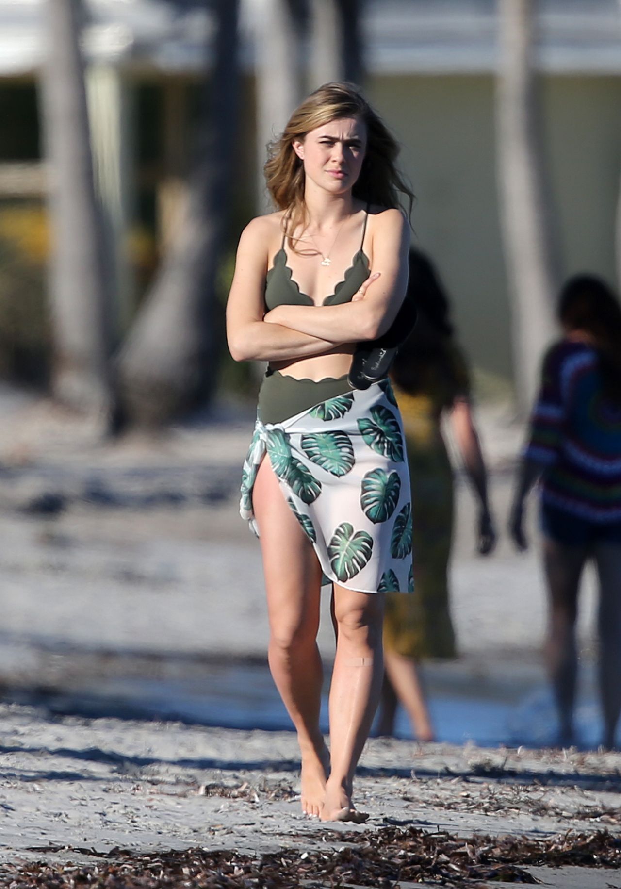 Melissa Roxburgh in a Green Bikini 01/29/2019.