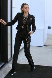 Miley Cyrus is Stylish - Outside the Chanel Store in LA 02/22/2019