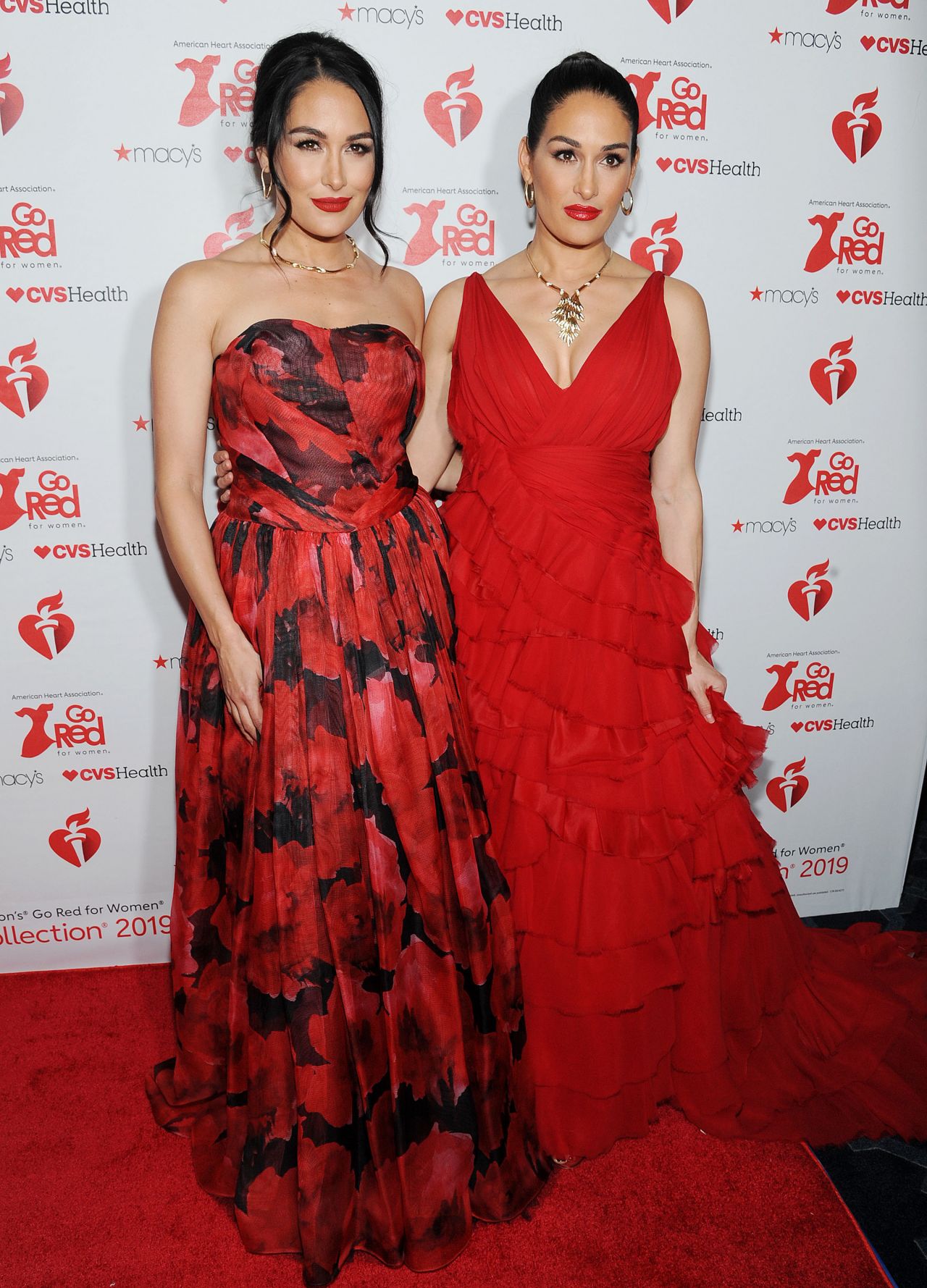 Nikki Bella and Brie Bella – Go Red For Women Red Dress Collection 2019