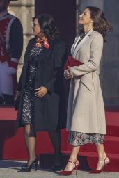Queen Letizia of Spain and King Felipe - Official Reception to President of Peru and Wife in Madrid 02/27/2019