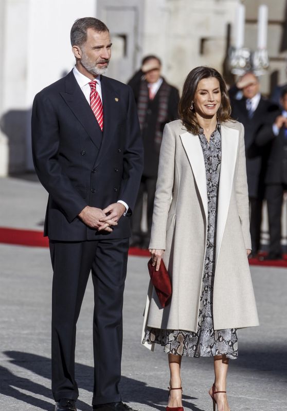Queen Letizia of Spain and King Felipe - Official Reception to President of Peru and Wife in Madrid 02/27/2019